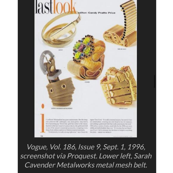 Sarah Cavendar Metalworks Vintage Faux Green Pearl Mesh Pendant Necklace - Picture 8 of 11